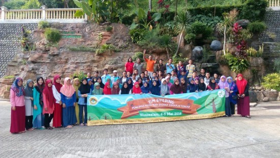 Foto bersama peserta Outbond pembinaan mental generus LDII Kabupaten Sidoarjo.