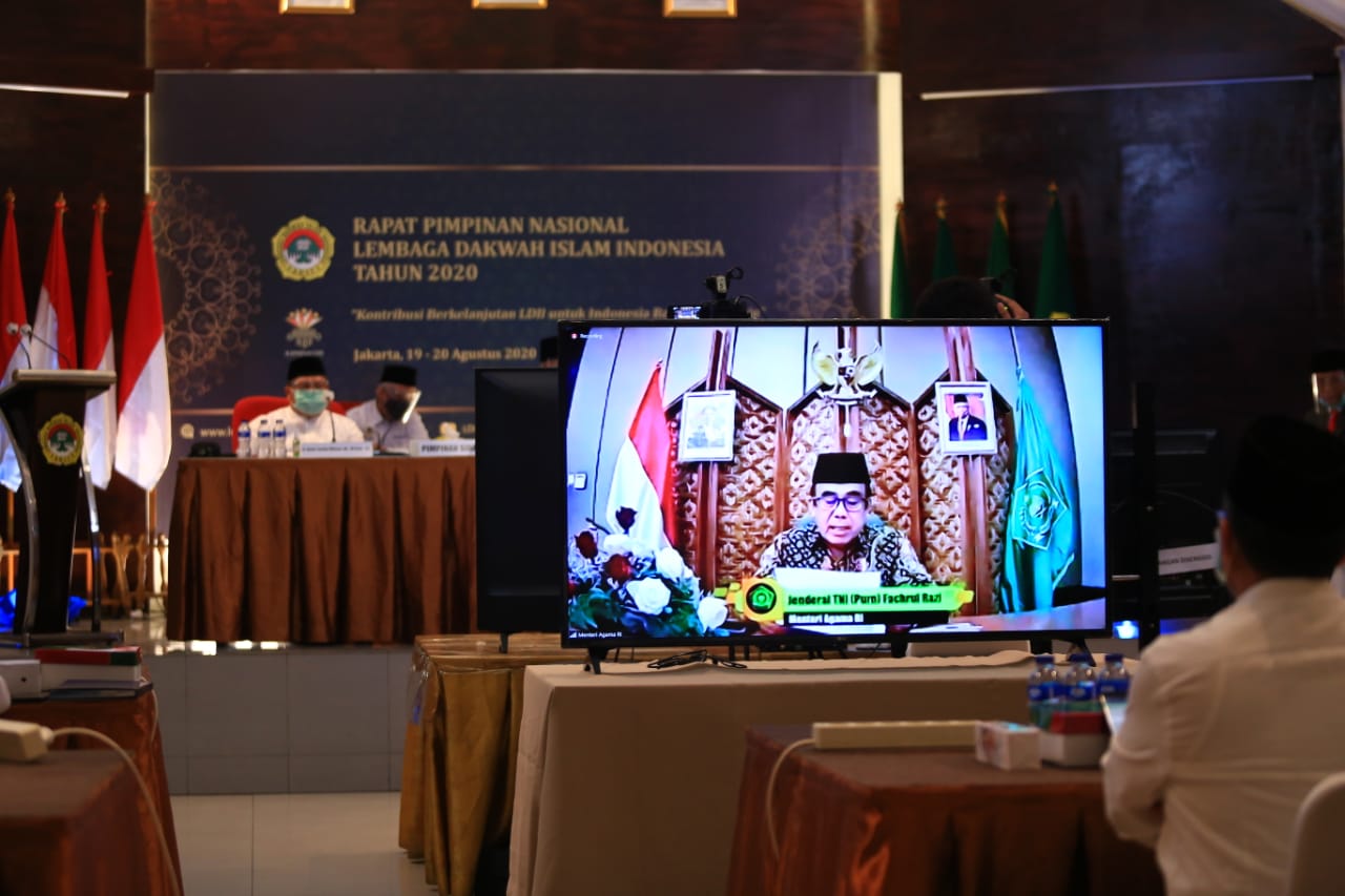 Menag Buka Rapimnas LDII 2020, Diikuti 3.000 Peserta dari 400 Studio Virtual Meeting se-Indonesia
