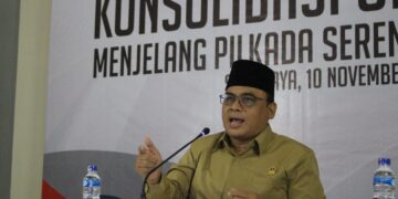 Ketua DPW LDII Jawa Timur Amrodji Konawi menyampaikan sikap netral aktif LDII dalam Konsolidasi Organisasi menjelang Pilkada Serentak 2020 di Surabaya Foto Dok LINES Jatim