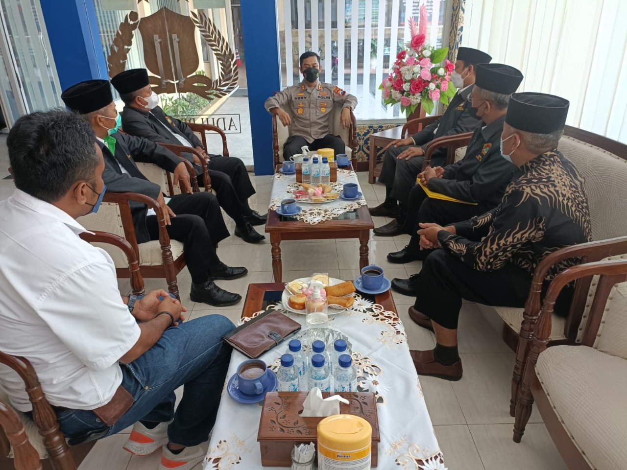Kapolres Jember AKBP Hery Purnomo menerima jajaran DPD LDII Jember 9 Februari 2022 Dok Lines Jember