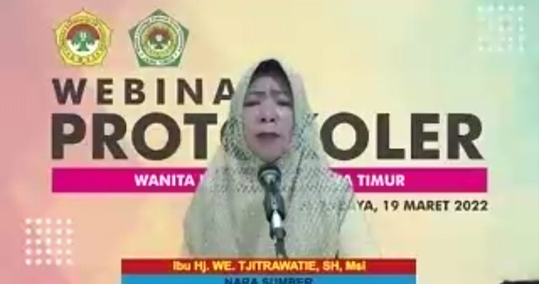 Wakil Direktur RSIA Annisa Medika Husada Mojoagung Kabupaten Jombang WE Tjitrawatie memberikan pembekalan protokoler pada pengurus Wanita LDII Jawa Timur 19 Maret 2022 Dok Lines Jatim