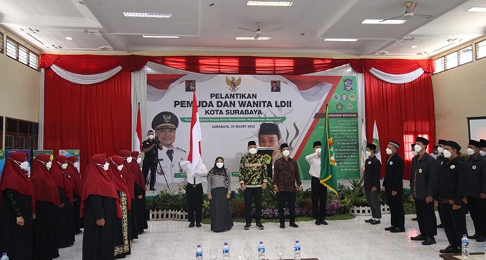 Pelantikan Pemuda dan Wanita LDII Surabaya masa bakti 2021-2025. Dok: Kontributor KIM Surabaya.