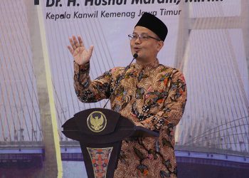 Dekan Fakultas Syariah UIN KH Achmad Siddiq Jember Prof Dr H M Noor Harisudin saat mengisi di Diklat Dai LDII Jatim, 18 Juni 2022. Dok: KIM LDII Jatim.