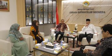 Anggota Komisi IX DPR RI Saniatul Lativa kedua dari kiri saat mengunjungi DPP LDII pada Selasa 127 Dalam pertemuan itu ia mengatakan Balai Latihan Kerja BLK jadi jembatan kesenjangan antara SDM dan dunia usaha Dok Lines