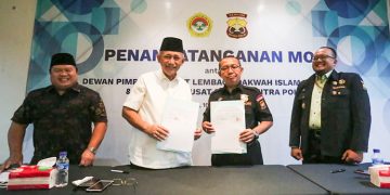 Penandatanganan nota kesepahaman antara DPP LDII dengan Senkom Mitra Polri di Ponpes Minhaajurrosyidin Sabtu 109 Foto LINES