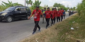 Pemuda LDII Lamongan berpartisipasi mengikuti gerak jalan napak tilas Mayangkara yamg diselenggarakan Dispora Kabupaten Lamongan Sabtu 49 Foto LDII Lamongan
