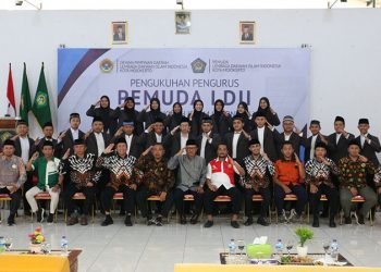 Pelantikan pengurus Pemuda LDII masa bakti 2022-2026 di Gedung Serbaguna Budi Utomo, Surodinawan, Sabtu (24/12). Dok: LINES.