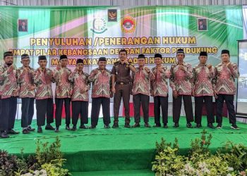 Pengurus DPD, PC dan organisasi sayap LDII Ngawi mendapatkan penyuluhan Empat Pilar Wawasan Kebangsaan pada Kamis (16/2).