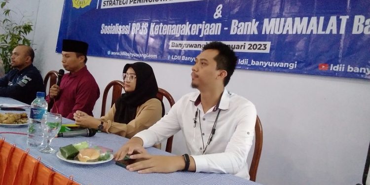 BPJS Ketenagakerjaan dan Kesehatan menggandeng DPD LDII Kabupaten Banyuwangi untuk sosialisasi program kepada para pengurus dan warga LDII. Dok: LINES.