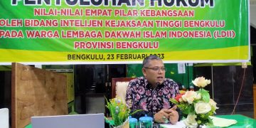 Kejati Bengkulu berikan penyuluhan hukum tentang nilai nilai empat pilar kebangsaan di Ponpes LDII Al Huda Kelurahan Kebun Tebeng Kota Bengkulu Kamis 232