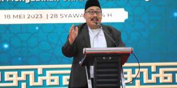 Sambutan Ketua PBNU saat Silaturahim Syawal pada Kamis 185 di Aula Pondok Sabilurrosyiddin Annur Gayungan Surabaya Dok LINES