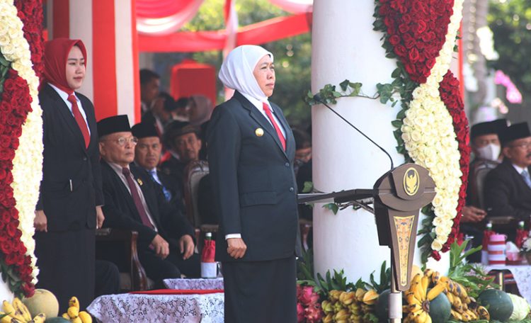gubernur khofifahldiijatim | LDII JAWA TIMUR Gubernur Jawa Timur Khofifah Indar Parawansa menjadi inspektur upacara peringatan Hari Kebangkitan Nasional Harkitnas ke 115 di Gedung Negara Grahadi Surabaya Senin 225 Dok LINES