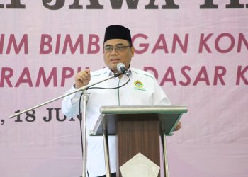 Sambutan Ketua DPW LDII Jatim, KH Moch Amrodji Konawi. Dok : LINES.