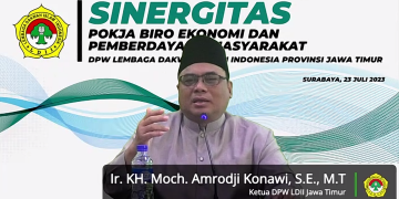 Ketua DPW LDII Jawa Timur Moch Amrodji Konawi Berikan Sambutan dalam Acara Sinergitas Biro EPM se Jatim 2307 Dok  Lines