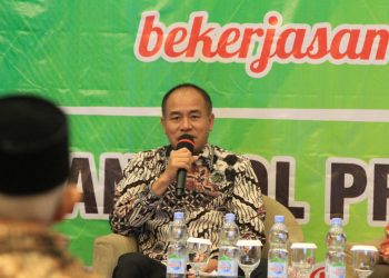 Jaksa Agung Muda Bidang Intelijen (Jamintel), Amir Yanto, sampaikan pentingnya nilai-nilai toleransi yang telah dipegang teguh oleh para founding father Indonesia, pada acara “Silaturrahim Kebangsaan Jilid III” Senin (31/7). Dok: LINES.