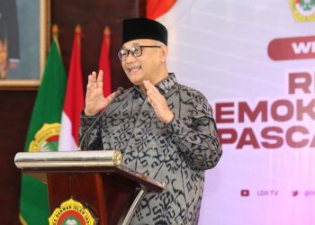 Ketum DPP LDII KH Chriswanto Santoso mengingatkan, jika politik identitas dalam pemilu beresiko besar. Foto: LINES.