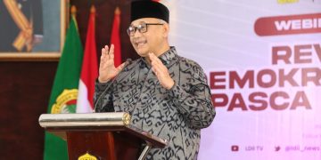 Ketum DPP LDII KH Chriswanto Santoso mengingatkan jika politik identitas dalam pemilu beresiko besar Foto LINES