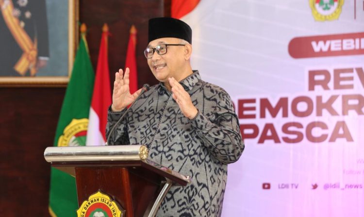 Ketum DPP LDII KH Chriswanto Santoso mengingatkan jika politik identitas dalam pemilu beresiko besar Foto LINES