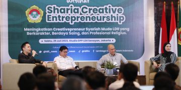 DPP LDII menggelar Webinar Sharia Creative Entrepreneurship pada Sabtu 297 Acara itu dihelat secara hybrid dengan studio utama di Kantor DPP LDII Jakarta diikuti 500 an studio mini se Indonesia Dok LINES