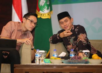 DPP LDII menggelar seminar dan workshop nasional “Gerakan PAUD Profesional Religius menuju Indonesia Emas 2045” yang dimoderatori Ben Kasyafani. Acara itu juga mendatangkan berbagai narasumber terkait tema salah satunya Staf Ahli Kemendikbudristek Bidang Hubungan Kelembagaan dan Masyarakat Muhammad Adlin. Foto: LINES.