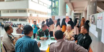 Suasana penjoblosan Pemilu di lingkungan Ponpes Wali Barokah Kediri Rabu 142 Dok LINES