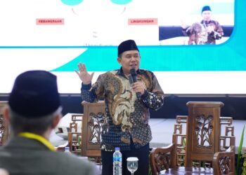 Pengurus Departemen Pengabdian Masyarakat (Penamas) DPP LDII, Thonang Effendi menyampaikan bahwa pembentukan karakter bisa menjadi pondasi terciptanya lingkungan pendidikan yang aman, nyaman, dan menyenangkan. Dok: LINES.