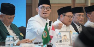 Pengamat Politik Bidang Pertahanan sekaligus Juru Bicara Presiden Prabowo Dahnil Anzar Simanjuntak saat menjadi pembicara di Sekolah Virtual Kebangsaan LDII Dok LINES