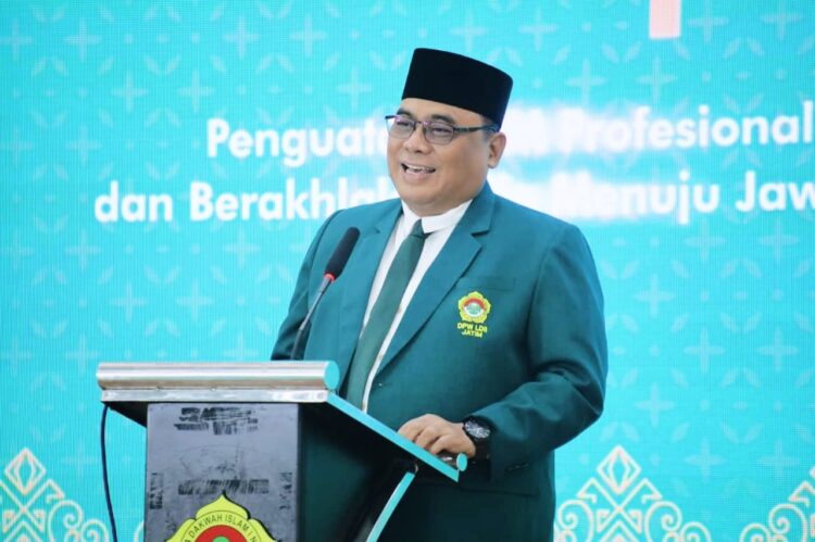 Ketua DPW LDII Jawa Timur KH Amrodji Konawi membuka kegiatan Musyawarah Wilayah Muswil X LDII Jatim Sabtu 308 Dok LINES
