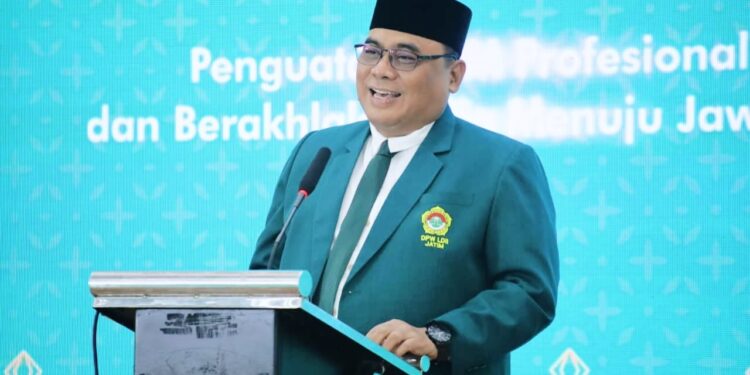 Ketua DPW LDII Jawa Timur KH Amrodji Konawi membuka kegiatan Musyawarah Wilayah Muswil X LDII Jatim Sabtu 308 Dok LINES