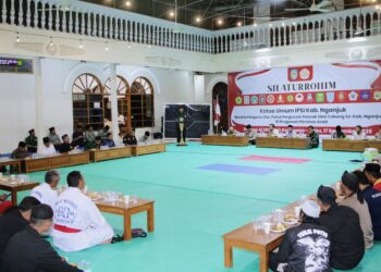 Padepokan Persinas ASAD Pondok Pesantren Al Ubaidah Kertosono menjadi tuan rumah kegiatan silaturahim Ikatan Pencak Silat Indonesia (IPSI) Kabupaten Nganjuk, Rabu (17/9). Dok: LINES.