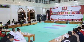 Padepokan Persinas ASAD Pondok Pesantren Al Ubaidah Kertosono menjadi tuan rumah kegiatan silaturahim Ikatan Pencak Silat Indonesia IPSI Kabupaten Nganjuk Rabu 179 Dok LINES