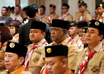 Sako Sekawan Persada Nusantara (SPN) LDII Kota Kediri menegaskan komitmennya untuk memperkuat kolaborasi dengan Gerakan Pramuka dan Pemkot Kediri dalam pembentukan karakter generasi muda, Kamis (20/11). Dok: LINES.