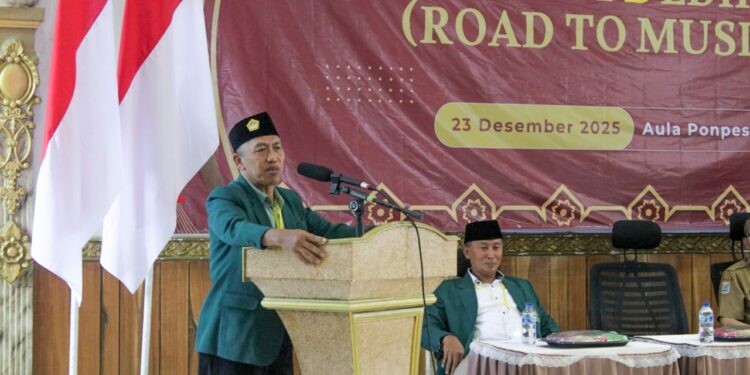 Ketua DPD LDII Kabupaten Malang, Wiji Antaka, menegaskan komitmen LDII sebagai organisasi kemasyarakatan dalam menjalankan kehidupan berbangsa dan bernegara yang berlandaskan Pancasila dan Undang-Undang Dasar 1945. Dok: LINES.