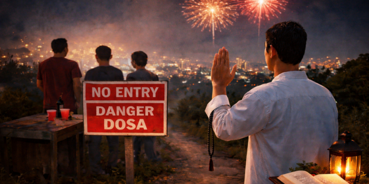 Refleksi tahun baru dalam Islam. Foto ilustrasi: AI Generated.