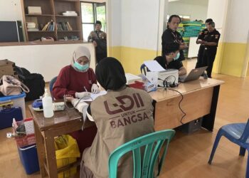 PC LDII Kelapa Dua memfasilitasi kegiatan donor darah yang diselenggarakan Senkom dan PMI di Tangerang, mendukung kesehatan dan kepedulian sosial. Foto: Dok. LINES
