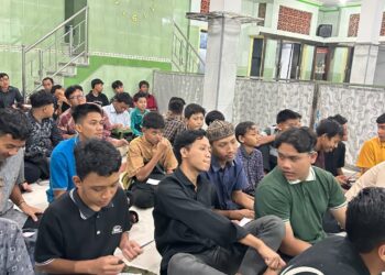 Generus LDII Bangkok, Kediri, mengikuti pengajian akhir tahun 2025 di Masjid Baitul Furqon, Bangkok, Kabupaten Kediri, Rabu (31/12). Foto: Dok. LINES Kediri