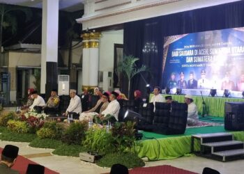 Jajaran pengurus DPD LDII Kabupaten Sidoarjo turut hadir dalam doa bersama akhir tahun di Pendopo Delta Wibawa, Rabu malam (31/12/2025), bersama Forkopimda dan tokoh masyarakat. Dok: LINES.