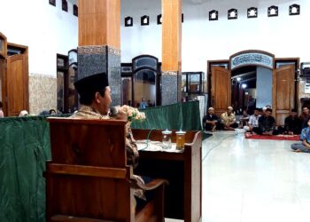 PAC LDII Desa Bogem menggelar Pengajian Akhir Tahun di Masjid Nurul Ikhsan, Desa Bogem, Kecamatan Gurah, Kabupaten Kediri, Rabu (31/12). Foto: Dok. LINES Kediri
