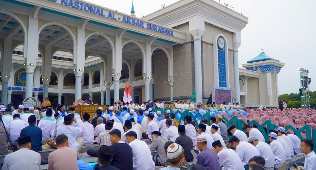 18ribujamaahbukapuasadimasjidalakbarsurabaya | LDII JAWA TIMUR Ribuan jamaah mengikuti buka puasa bersama di Masjid Al Akbar Surabaya Sabtu 2122026 Foto Ghufron JNR