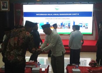 Ketua DPD LDII Kabupaten Malang H. S. Subianto menghadiri paparan Informasi Hilal Awal Ramadan 1447 Hijriah atau 2026 Masehi di Pendopo Kepanjen, Kabupaten Malang, Selasa (17/2/2026). Foto: LINES Malang