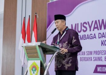 Musyawarah Daerah (Musda) ke-10 LDII Kota Mojokerto menetapkan kembali H. Suhartono sebagai Ketua DPD LDII Kota Mojokerto periode 2026–2031. Dok: LINES Jatim.