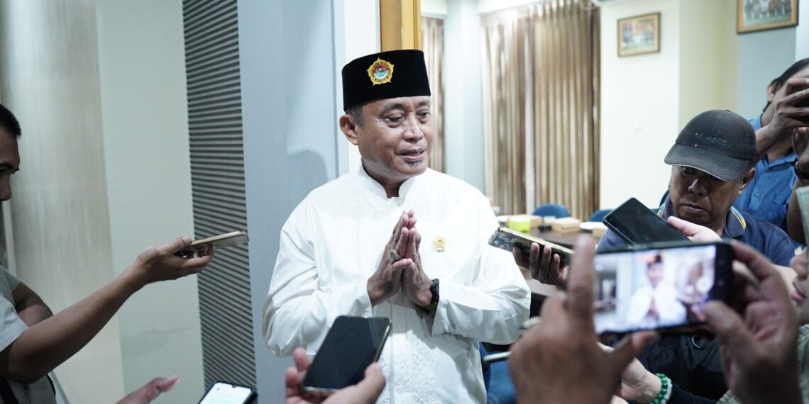 Wakil Ketua DPD LDII Surabaya Nur Kholis menyampaikan program 5 Sukses Ramadan saat Media Gathering di Kantor DPD LDII Surabaya Foto LINES Surabaya