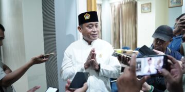 Wakil Ketua DPD LDII Surabaya Nur Kholis menyampaikan program 5 Sukses Ramadan saat Media Gathering di Kantor DPD LDII Surabaya Foto LINES Surabaya
