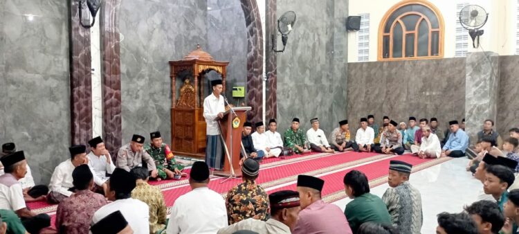 Safari Ramadan Forkopimcam Babat di Masjid Miftahul Huda Desa Truni Lamongan dihadiri tokoh agama organisasi kemasyarakatan dan masyarakat Sabtu 732026 Foto LINES Lamongan