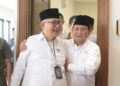 Prabowo Subianto bersama Ketum LDII KH Chriswanto Santoso di Rakernas LDII 2023 Foto LINES