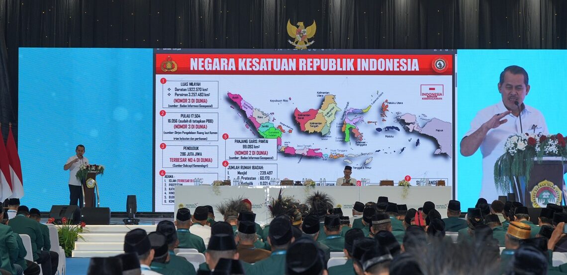 Kasubdit 3 Direktorat Sosial Budaya Baintelkam Polri Kombes Pol Agus Andrianto saat menghadiri Munas X LDII 2026 di Jakarta Foto LINES