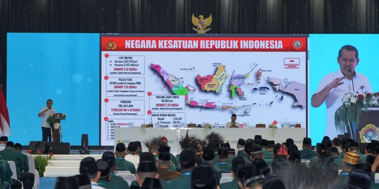 Kasubdit 3 Direktorat Sosial Budaya Baintelkam Polri Kombes Pol Agus Andrianto saat menghadiri Munas X LDII 2026 di Jakarta Foto LINES
