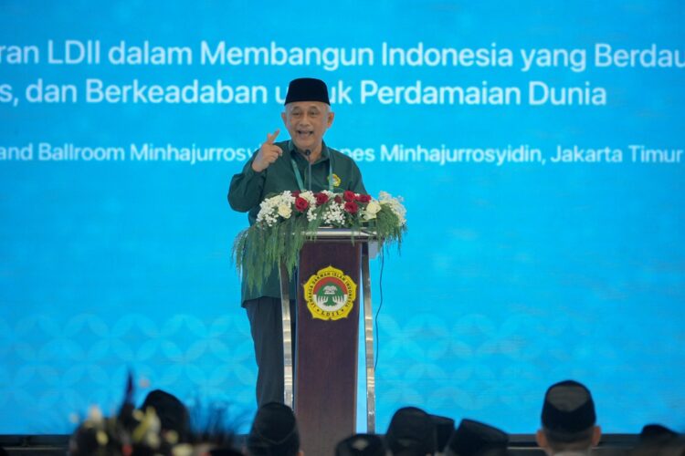 Ketua Umum DPP LDII KH Chriswanto Santoso di Munas X LDII di Jakarta Foto LINES