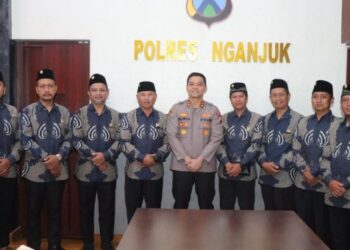 DPD LDII Kabupaten Nganjuk menggelar silaturahim sekaligus audiensi dengan Kapolres Nganjuk, AKBP Suria Mithah Irawan, pada Selasa (17/4). Dok: LINES Nganjuk.