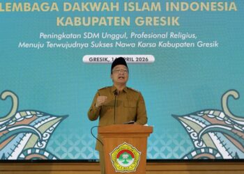 Wakil Bupati Gresik Asluchul Alif membuka Musda X LDII Kabupaten Gresik Selasa 144 Foto LINES Gresik